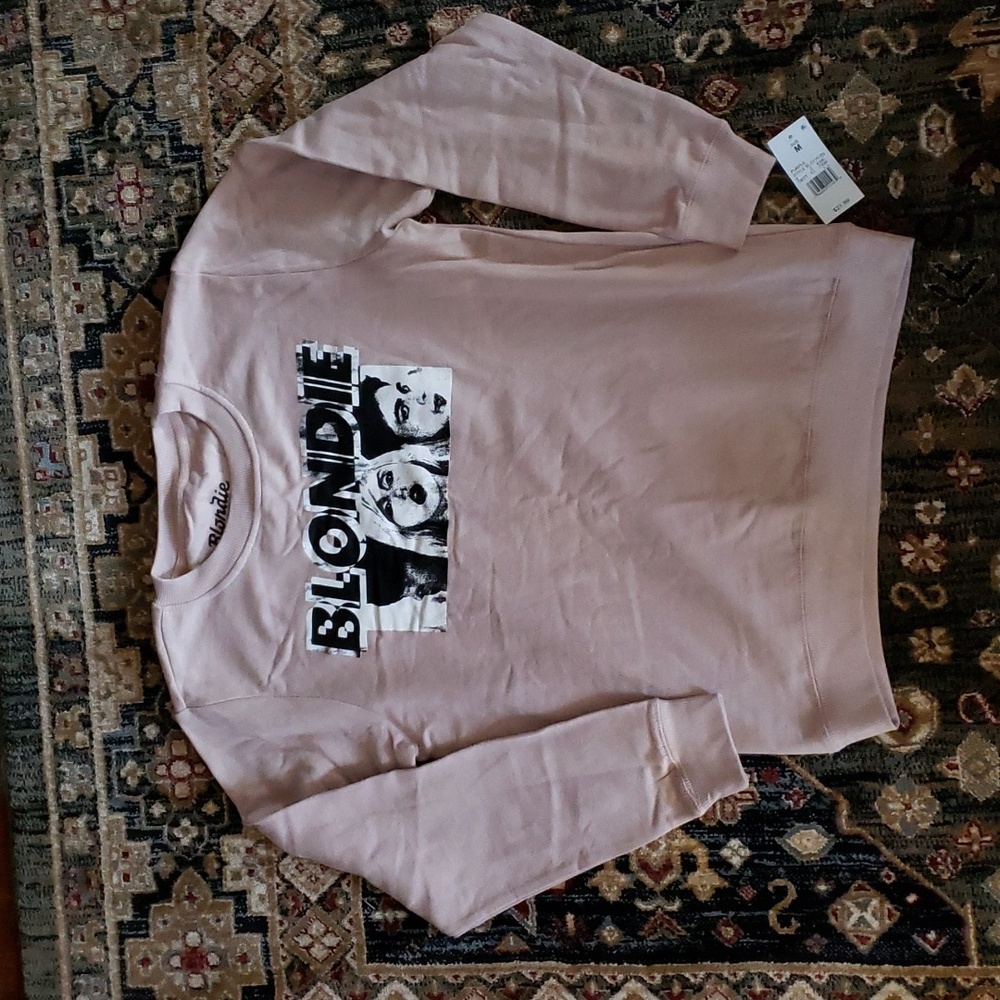 BLONDIE Light Pink Sweatshirt M - Picture 2 of 4